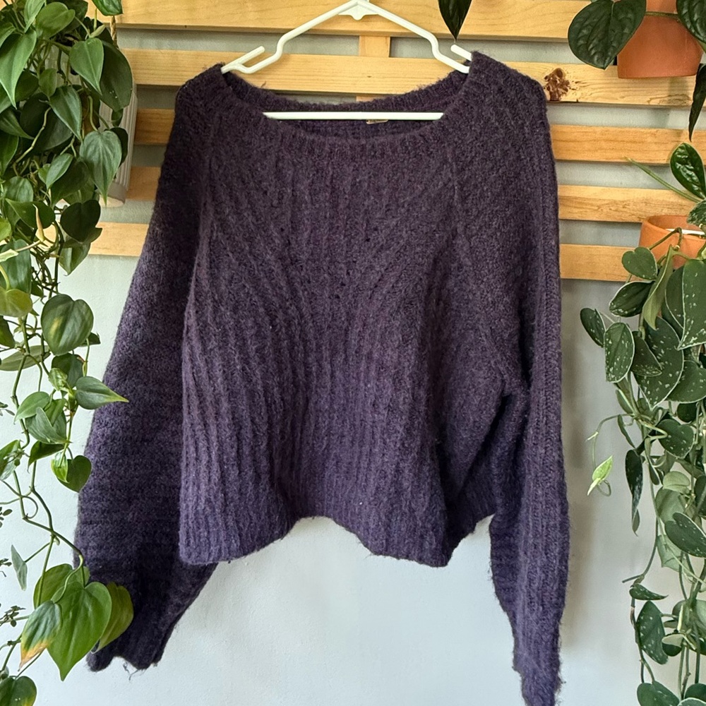 Free People Carter Pullover - Gothic Grape